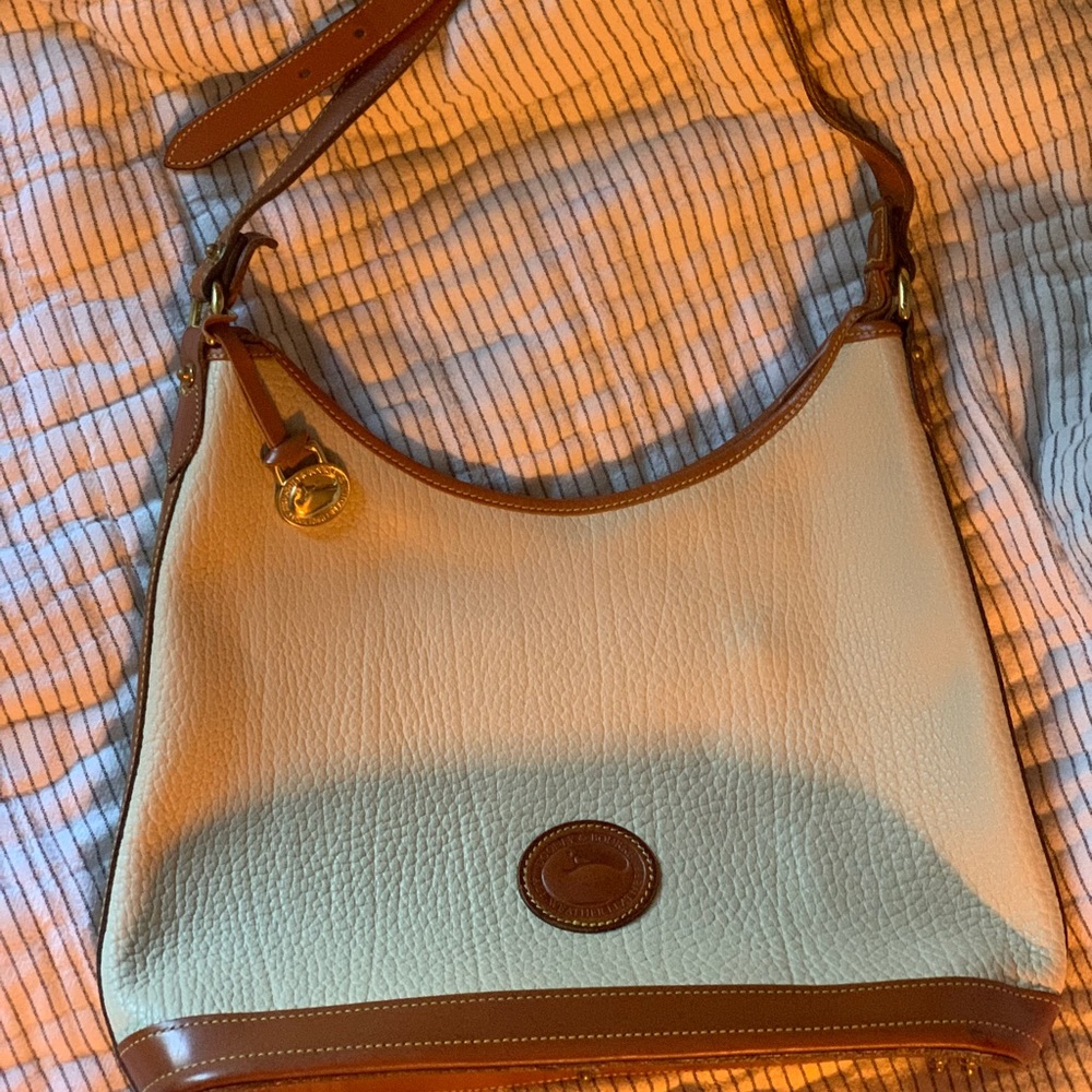Dooney & Bourke white pebble leather purse